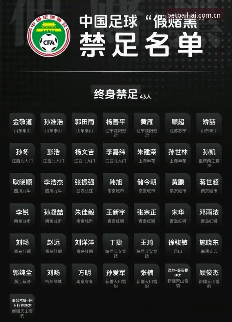 足球行业整顿操作教程——从第三批禁足名单看贝博体育平台观赛策略